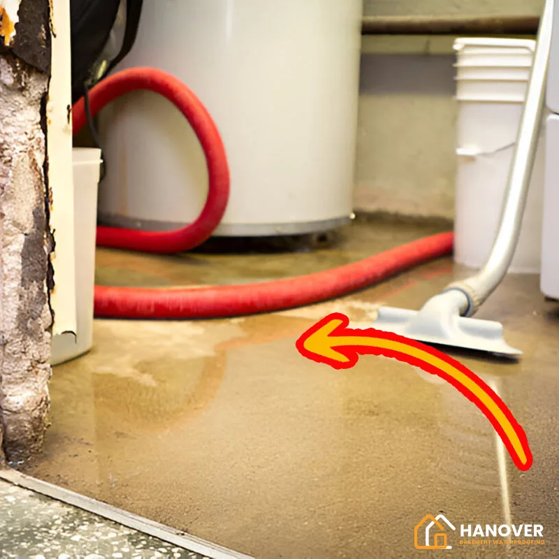 how to get rid of standing water on concrete